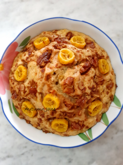 Steamed or Baked Banana Walnut Cake