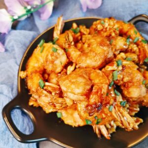 Honey Soy Prawn With Walnut